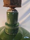 Vintage 18  Industrial Porcelain Enamel Green Barn Gas Station Light Flush Mount