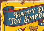 Vintage Advertising Sign Print Toy Store Retro 1950s  5  X 7  Accent Print