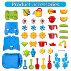 Sand And Water Table For Toddlers  Double-sided Kids Activity Waterfall Playset