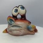 Whimsical Red Crab Piggy Bank Hand Painted Resin Nautical Spongebob Inspired 4 