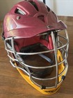 Cascade Cpx Lacrosse Helmet Maroon   Gold Standard Size Fits Most Chin Strap