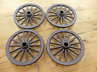 4 Small Cast Iron Wagon Wheel 6 3 4  Wide Table Cart Wheels Spoke Rustic Toy