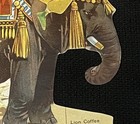 Lion Coffee East Indian Elephant With Palmer Cox Brownie Paper Advertising Card