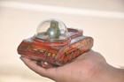 Vintage Mechanical K o Trademark  Bumpin Go Space Explorer Litho Tin Toy  Japan