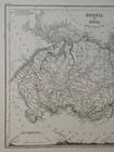 Russian Empire Asia Siberia Irkutsk Kamchatka C  1840 Dower Engraved Map