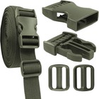Harskiyer 1 Inch Buckles And Straps Set  11 Yards Nylon Webbing  Olive Green