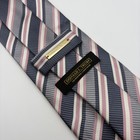 Donald J  Trump Signature Collection Silk Tie  Striped Pink Gray  3 75  X 58 