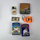 Vintage Camel   Budweiser Collectibles   Ashtray Lighter Koozie Cards Packs Beer