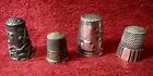 Group 4 Sterling Antique Thimbles 