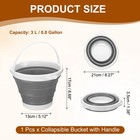 Collapsible Bucket 0 8 Gallon  3l  Small Foldable Bucket With Handle Gray
