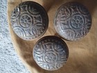 3 Vtg Sargent 1890 Antique Victorian Door Knobs 2-1 4    Ornate Steel H-261