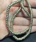 Vintage Silver Heishi Ethiopian Beads African White Metal32 34in Strand  6 