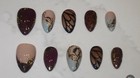 Custom Order Press On Nails Handmade  Short Almond Gel Polish Butterfly Design