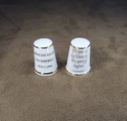 Vintage Royal Grafton England Blue Forget Me Not   Princess Diana Thimble Lot  2