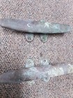 Pair Of Heavyweight 8 5  Vtg Solid Bronze Herreshoff Boat Cleats Stunning Patina
