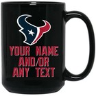 Custom Personalized Houston Texans Logo Black 15 Oz Ceramic Coffee Mug Cup