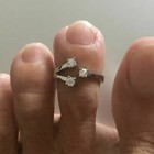 0 10 Ct Round Real Vvs Moissanite Branch Adjustable Toe Ring 925 Silver