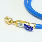 Yellow Jacket 29272 Plus Ii 1 4  Blue Charging Hose 72  W Compact Ball Valve End