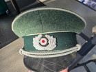 Wwii Ww2 German Third Reich Wehrmacht Army Officers Visor Cap Hat