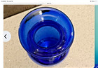 Gorgeous Vintage Cobalt Deep Dark Blue  Glass Vase With Clear Bottom