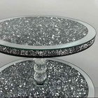 Diamond Inlay 2 Tier Coffee Bar Serving Tray Home Decor Cake Cupcake Stand