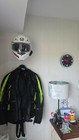 Heavy Duty Motorbike Helmet Wall Mount Hanger With Key Hook - Custom Colours