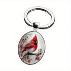 Fashion Beautiful Red Birds Keychain Pendant Key Ring Car Keychain Gift New
