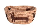 Hopi Pueblo Oval Basket   Mid 20th Century  Size 4 5  H X 8 75  L X 6 625  W
