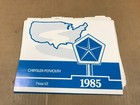 Vintage 1985 Chrysler-plymouth Press Information Kit Folder W  Photographs