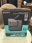 Vintage Sony Mega Watchman Fd-525 Portable B w Tv Am fm Radio Tuner New