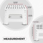 Folding Step Stool With Handle     9 Inch Anti Slip Collapsible Stool     Holds U   