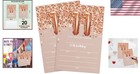 Birthday Invitation Cards Rose Gold Glitter 11th Party Invites Kids Supplies