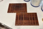 Pair Of Vintage Dansk Teak Trivet 12 x 7 25  Jens Quistgaard