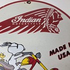 Vintage Indian Motorcycles Sign - Gas Pump Service Station Biker Porcelain Sign