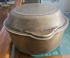 Vintage Hammered Aluminum Dutch Oven Stock Pot W Dual Lid pan By Aluminum-craft