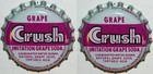 Soda Pop Bottle Caps Lot Of 12 Grape Crush Cork Lined Unused New Old Stock