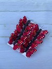 12 Red Feather Monarch Butterflies 1inch -artificial Red Butterfly Picks Decor