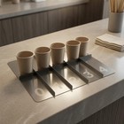 Takeaway Drink Rack Raised Dividers Counter Organizer Rectangular