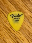 New Found Glory Nfg Ian Grushka Dog Fender Logo Tour Band Yellow Guitar Pick