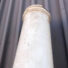 Vintage Wooden Round Porch Post Column Capital   Plinths 95    X 11 5   12    Dia