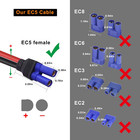 Ec5 Jump Starter Cable With Battery Clamps - 12v Replacement Alligator Clips To 