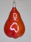 Antique Vintage Unsilvered Glass Pear Fruit Christmas Ornament Germany