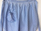 Vintage Apron Women s Blue- Half - Handmade Smocked W pocket Waist Is 17 1 2   