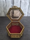Vintage Ormolu Gilted Jewelry Casket Box