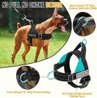 No Pull Dog Harness And Leash Set - Heavy Duty Soft Padded Neck Chest Adjustable