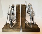 Medieval Knights 8    Bookends Set Wood   Plastic Unbranded