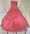 Alfred Angelo Royal Ball Disney Princess Stunning Dress Ballgown Size 2 Coral