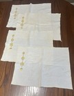 Elegant Vintage Lemon Topiary Tree Embroidered Linen Placemats Set Of 4