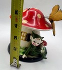 Vintage Pixie Elf Bank Japan Ceramic Mushroom Butterfly Lefton 1950   s