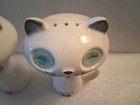 Rare Vintage Holt Howard Winky Blinky Anamorphic Cat Salt   Pepper Shakers 